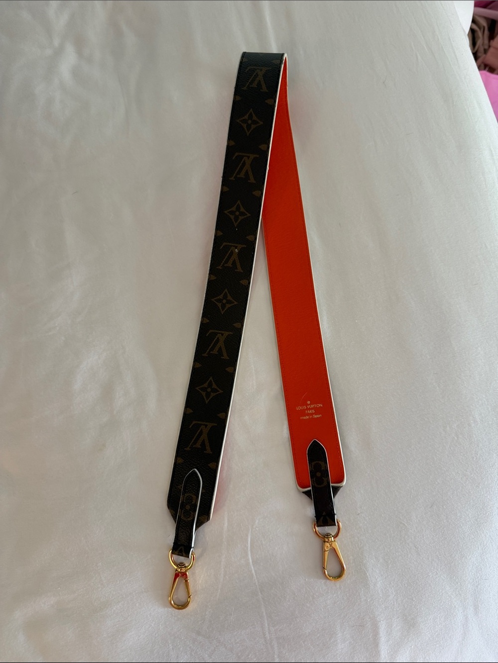 Louis Vuitton Monogram Reversible Strap in Brown & Orange